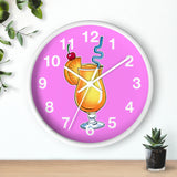 Wall Clock v5 Vivid Pink