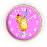 Wall Clock v5 Vivid Pink