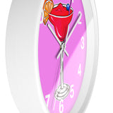 Wall Clock v2 Vivid Pink