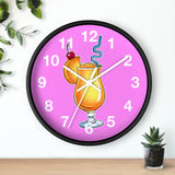 Wall Clock v5 Vivid Pink