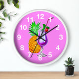 Wall Clock v4 Vivid Pink