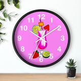 Wall Clock v3 Vivid Pink