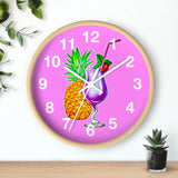 Wall Clock v4 Vivid Pink