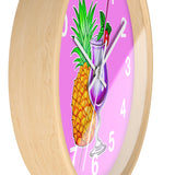 Wall Clock v4 Vivid Pink