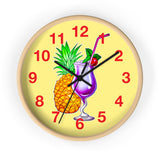 Wall Clock v4 Vivid Yellow