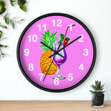 Wall Clock v4 Vivid Pink