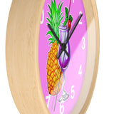 Wall Clock v4 Vivid Pink