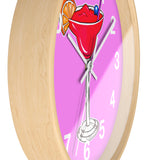 Wall Clock v2 Vivid Pink