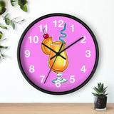 Wall Clock v5 Vivid Pink