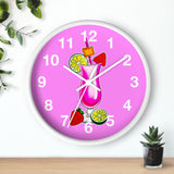 Wall Clock v3 Vivid Pink