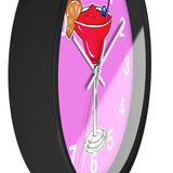 Wall Clock v2 Vivid Pink