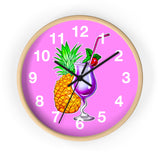Wall Clock v4 Vivid Pink