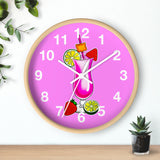 Wall Clock v3 Vivid Pink