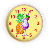 Wall Clock v4 Vivid Yellow