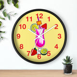 Wall Clock v3 Vivid Yellow