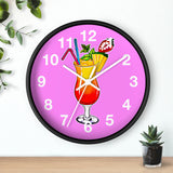 Vivid Pink Wall Clock