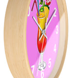 Vivid Pink Wall Clock