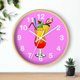 Vivid Pink Wall Clock