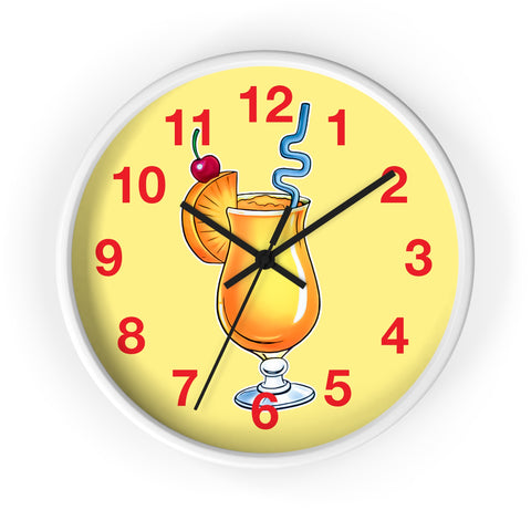 Wall Clock v5 Vivid Yellow