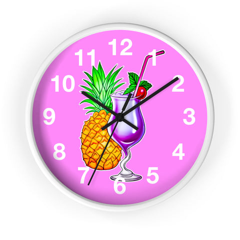 Wall Clock v4 Vivid Pink