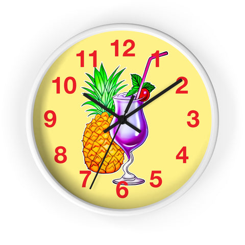 Wall Clock v4 Vivid Yellow