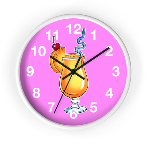 Wall Clock v5 Vivid Pink