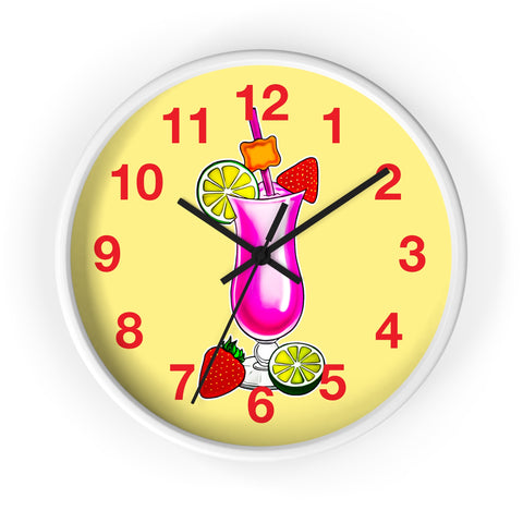 Wall Clock v3 Vivid Yellow