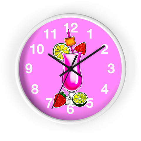 Wall Clock v3 Vivid Pink