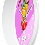 Vivid Pink Wall Clock