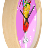 Vivid Pink Wall Clock